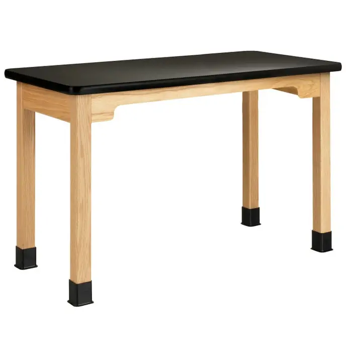 Classroom Select Apron Cut-Out Science Table, Phenolic Resin Top, 54 x 24 x 30 Inches, Oak, Black Best Seller